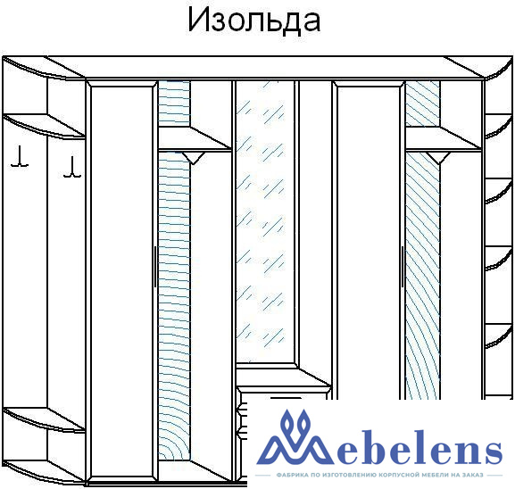 Модульная прихожая Изольда